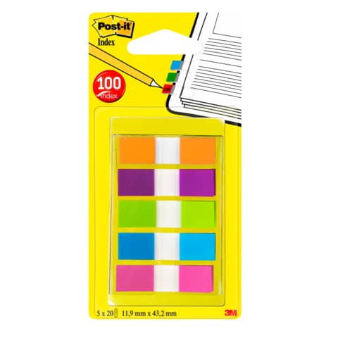 Segnapagina remov. Post-it® Index Mini + dispenser colori assortiti 5 blocchetti da 20 - 683-5CB2-EU